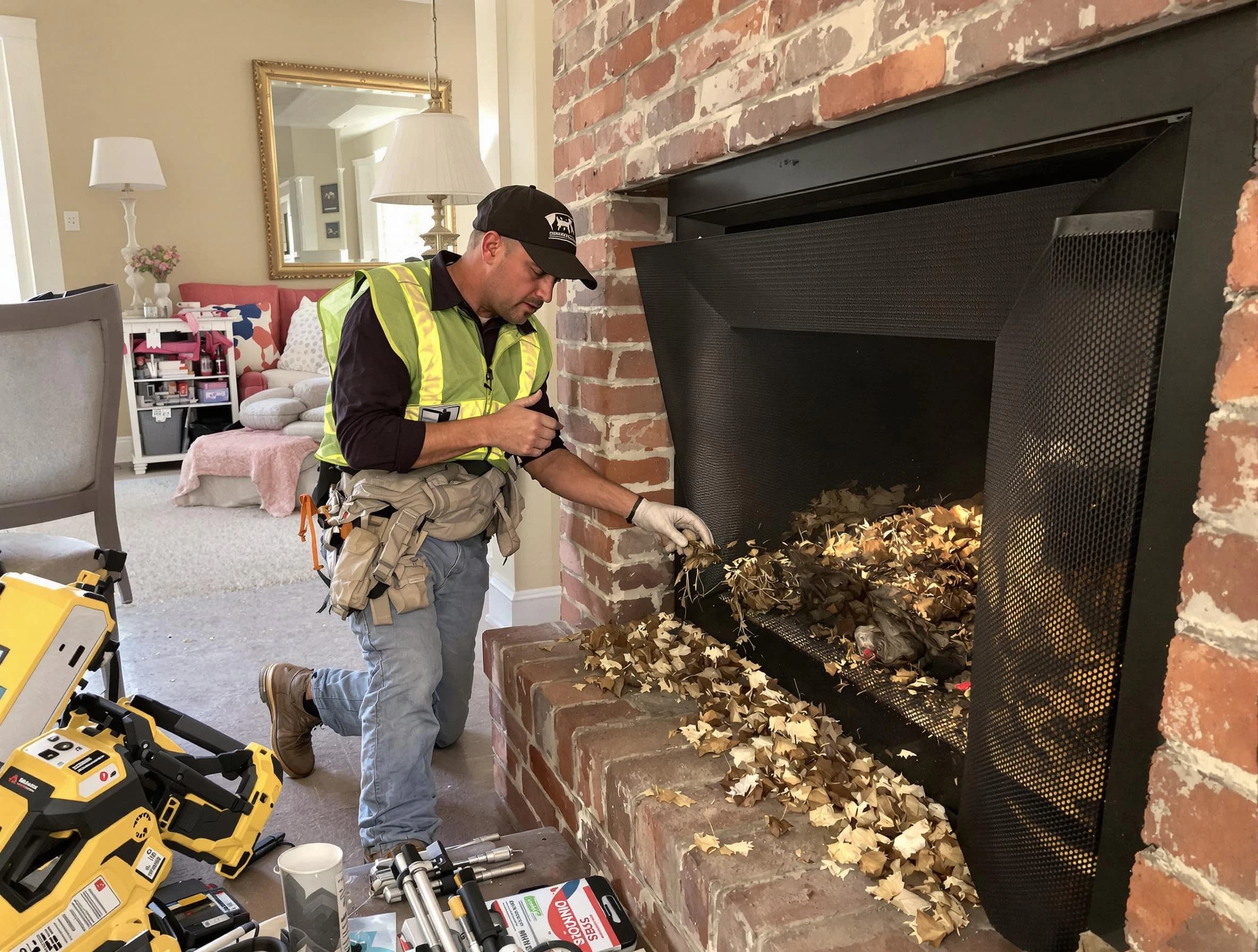Safe screening installation by Anthem Chimney Sweep in Anthem, AZ