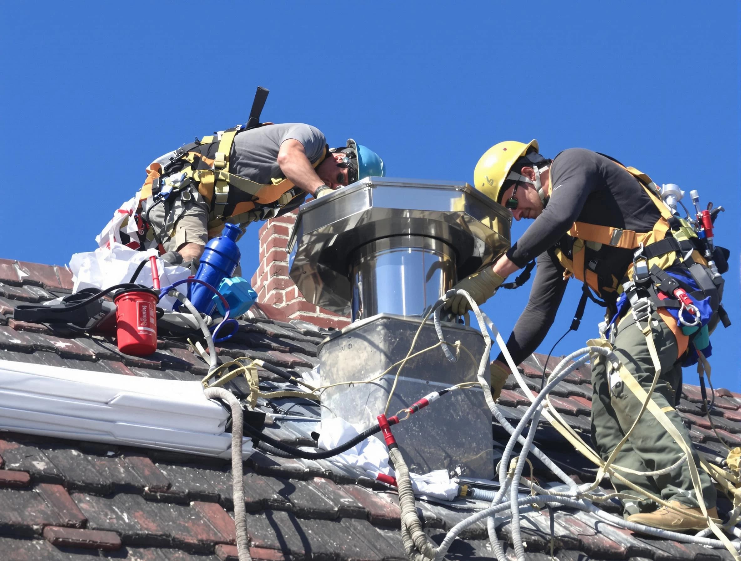 Protective chimney cap installed by Anthem Chimney Sweep in Anthem, AZ
