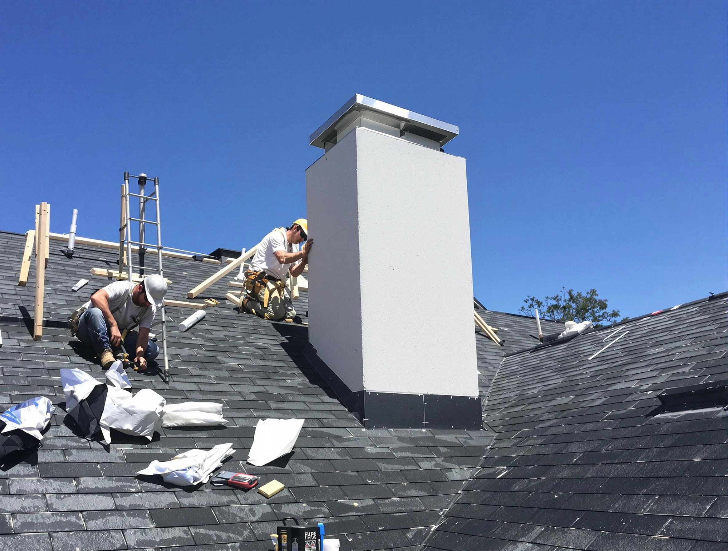 Anthem Chimney Sweep crew installing a new chimney in Anthem, AZ