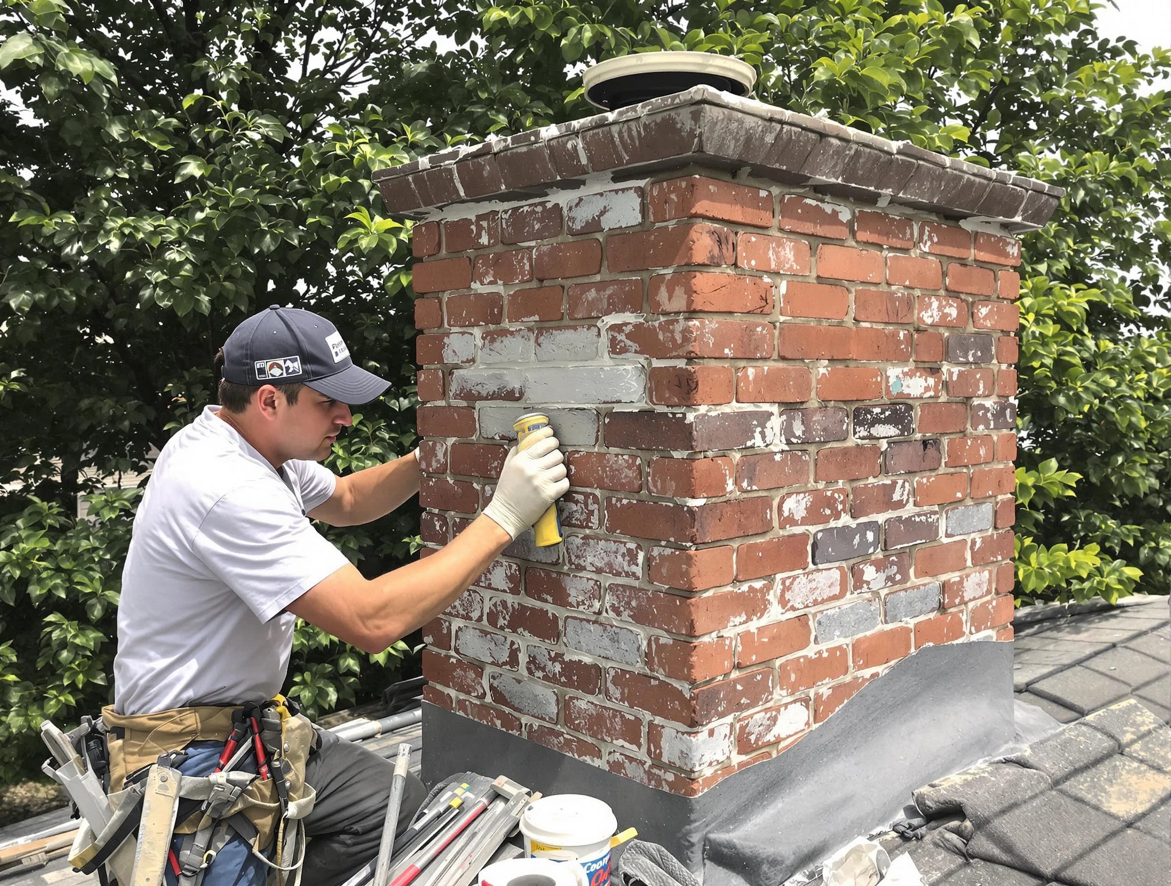 Anthem Chimney Sweep restoring an aging chimney in Anthem, AZ