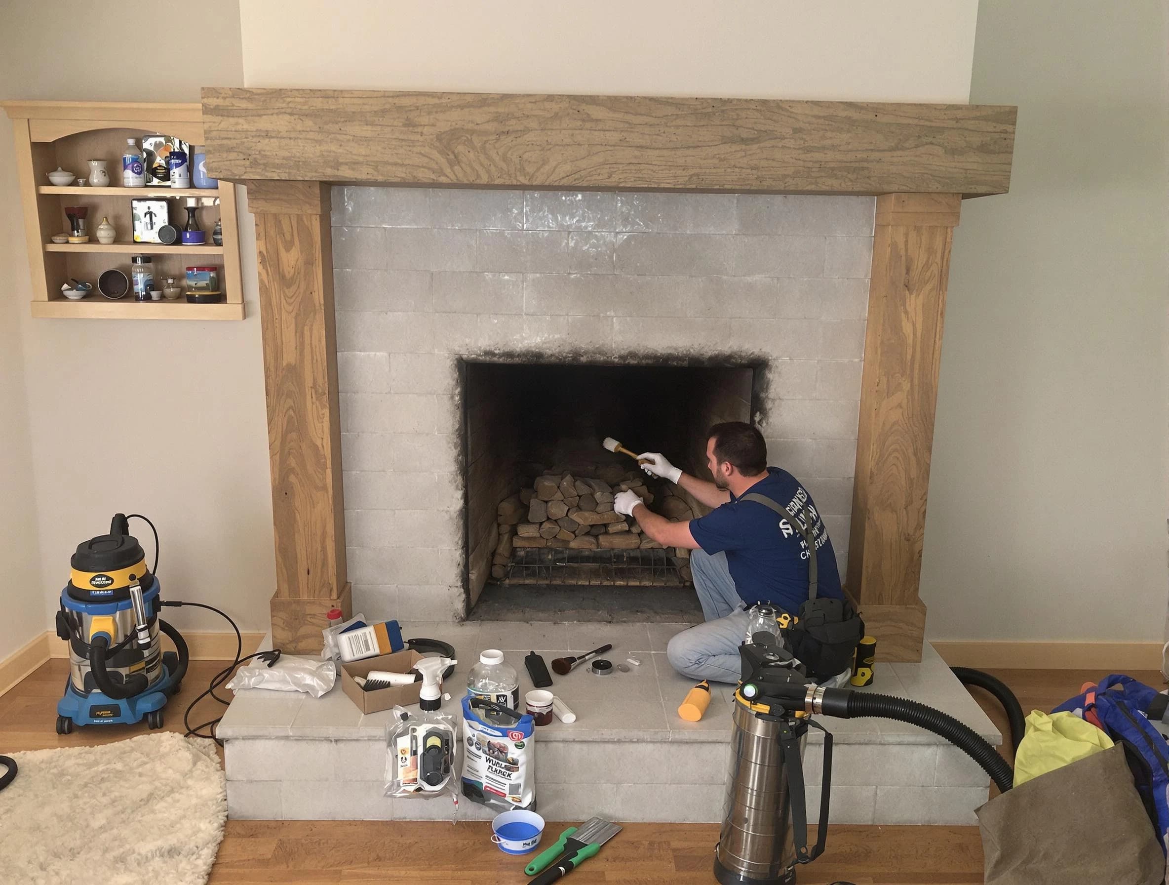 Detailed creosote removal process by Anthem Chimney Sweep in Anthem, AZ