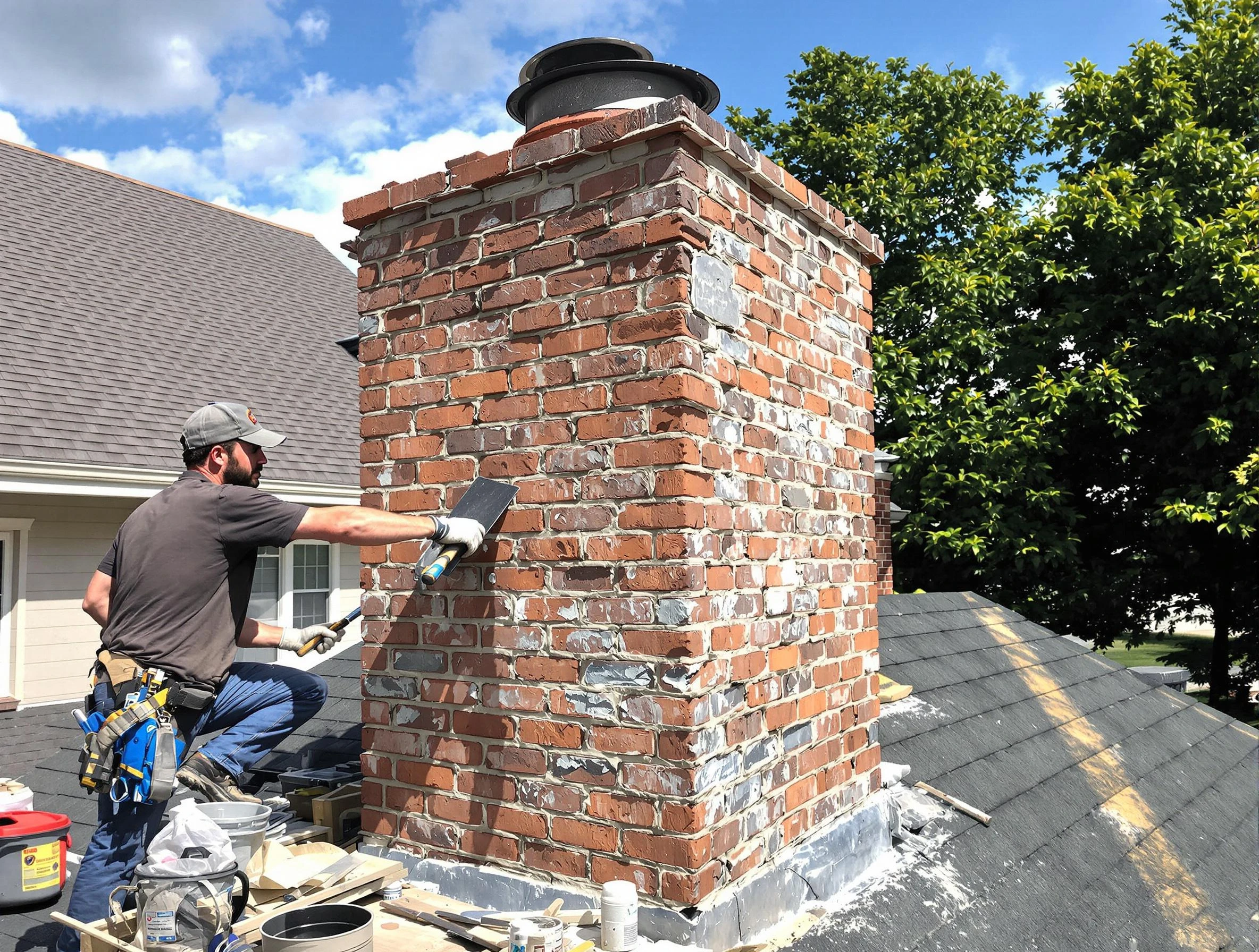 Completed chimney rebuild by Anthem Chimney Sweep in Anthem, AZ