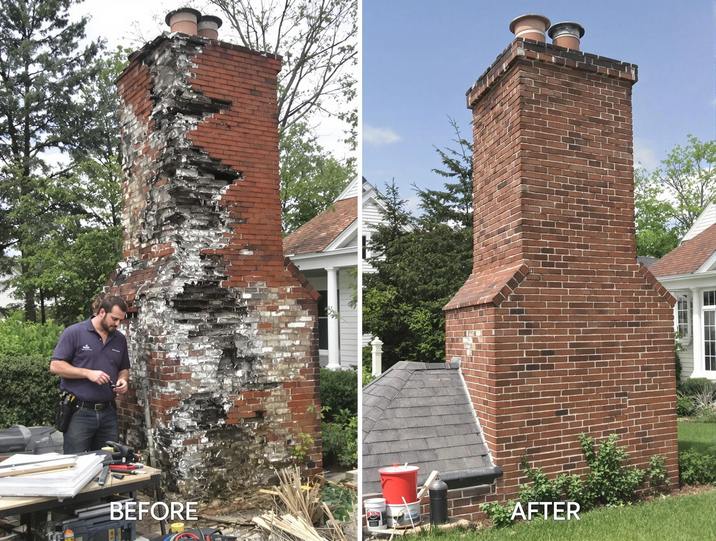 Anthem Chimney Sweep performing a full chimney restoration in Anthem, AZ