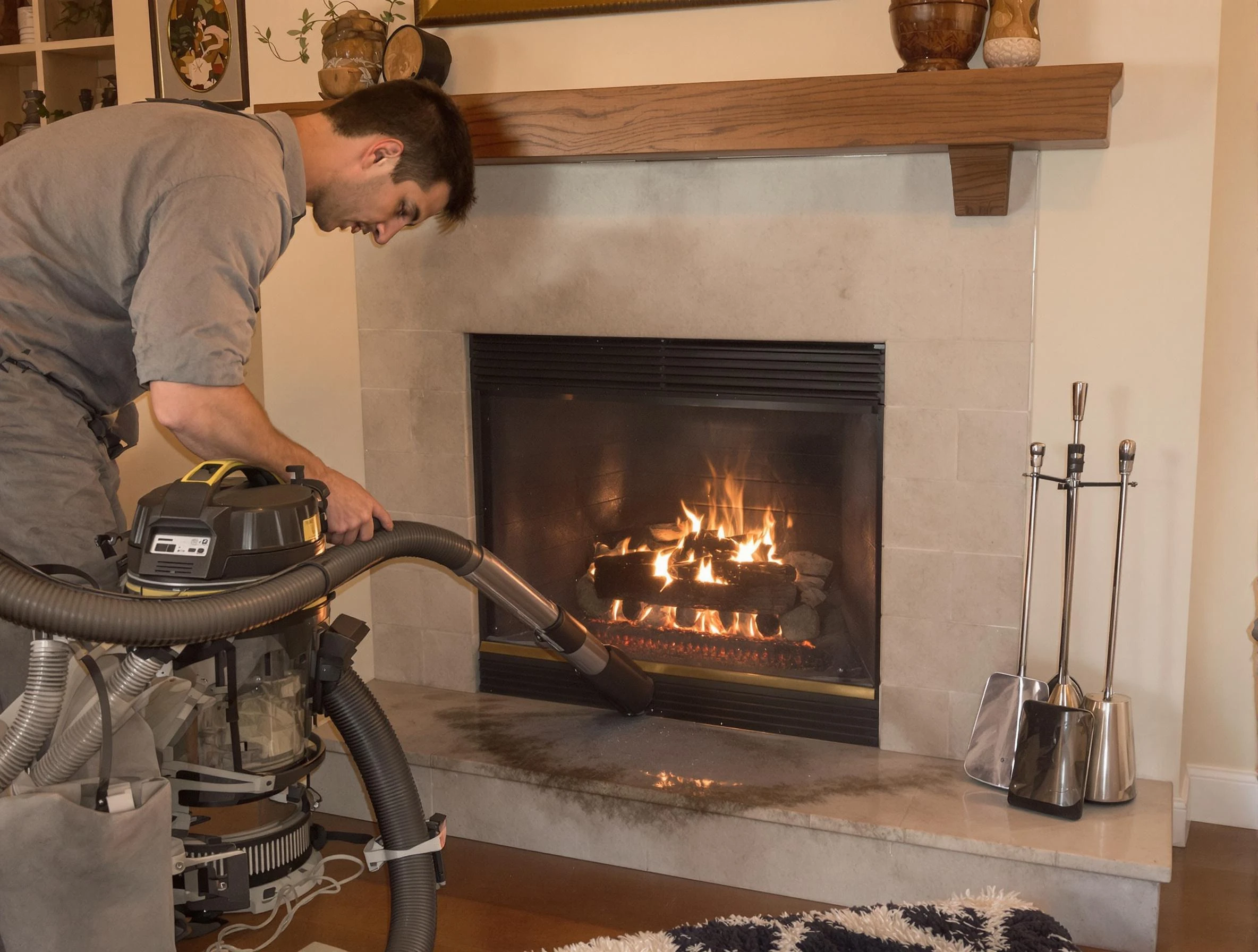 Routine fireplace upkeep by Anthem Chimney Sweep in Anthem, AZ