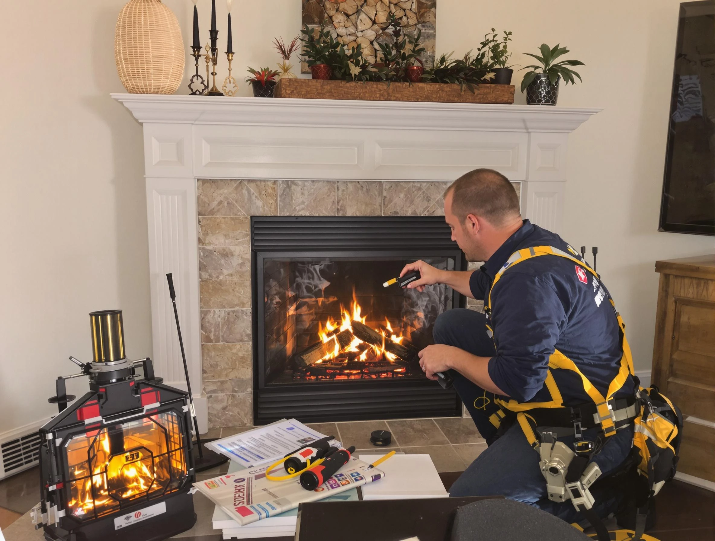 Safety-focused fireplace inspection by Anthem Chimney Sweep in Anthem, AZ